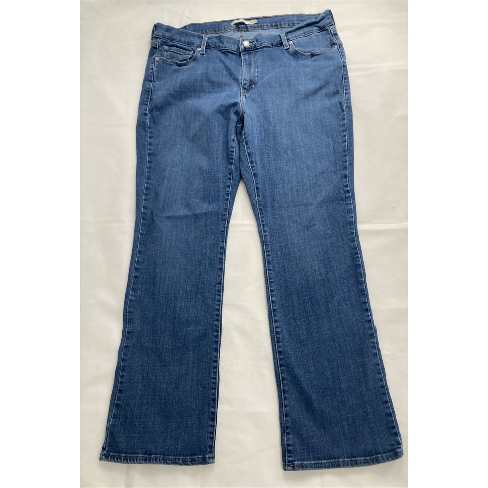 Levis Classic Bootcut Jeans Womens 20W Blue Medium Wash Stretch Denim